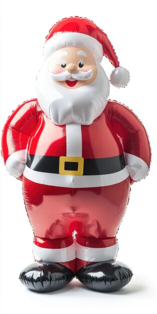 Photo inflatable santa figurine cute toy of santa claus for yearround greeting