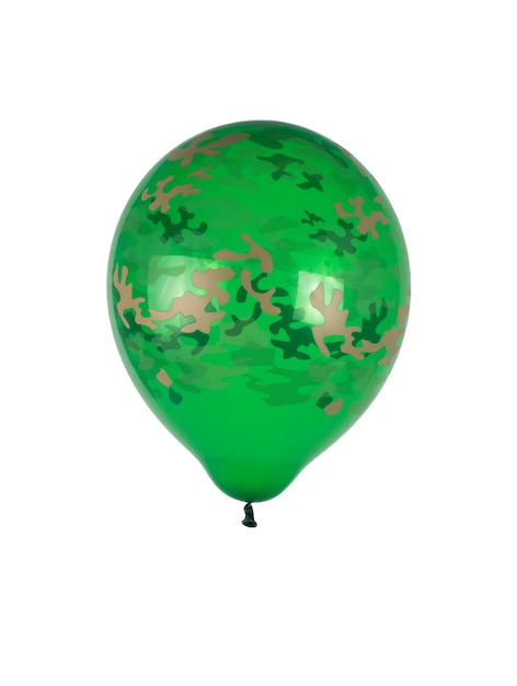 Inflated balloon of protective color isolated on a white background