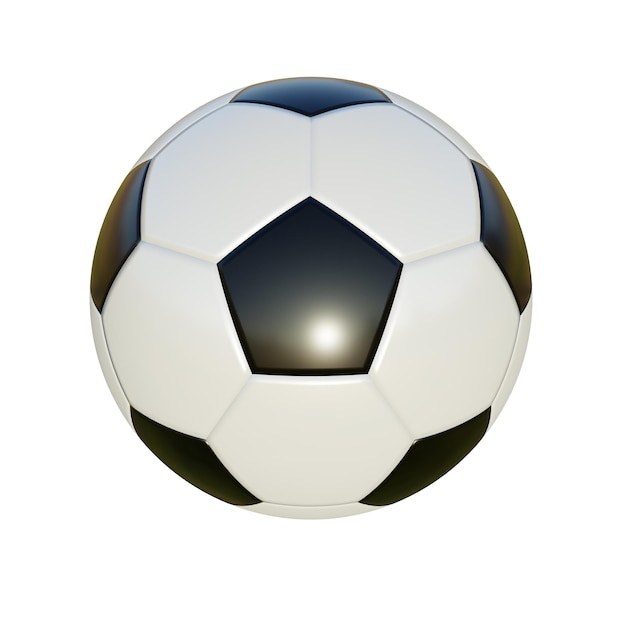 Inflated soccer ball 3D render