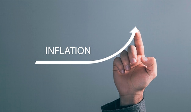 INFLATION and up arrow The concept of rising inflation