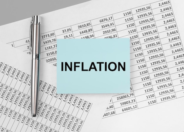 Inflation word price growth concept