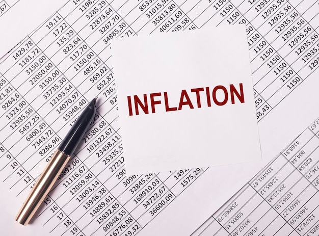 Inflation word price growth concept