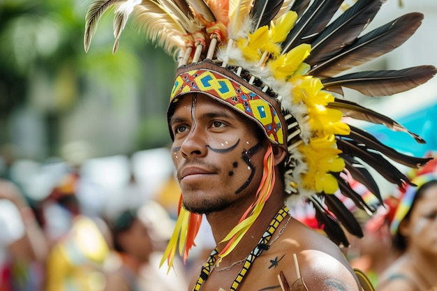 Influence of indigenous traditions on Rio Carnival generative ai