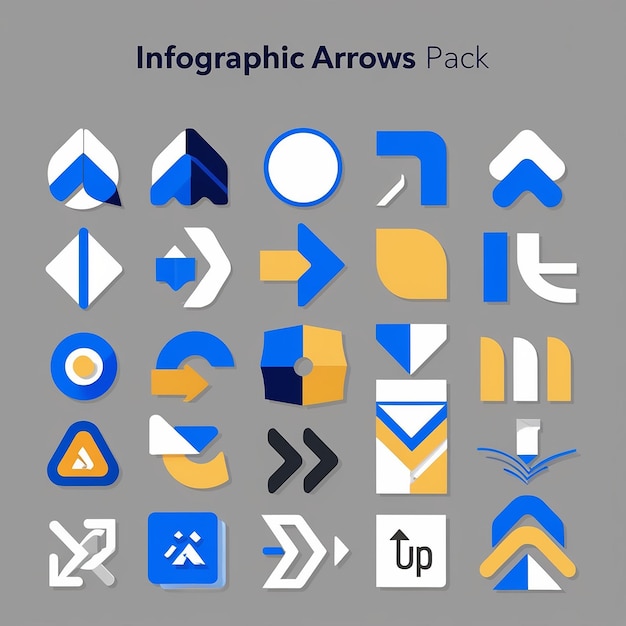 Photo infographic arrows pack