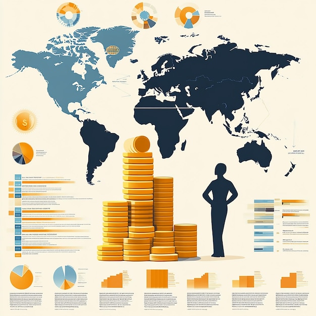 Photo infographic of business increase