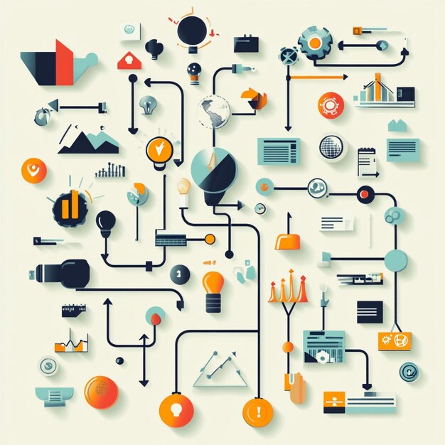 Photo infographic detailing the process of creating a business plan