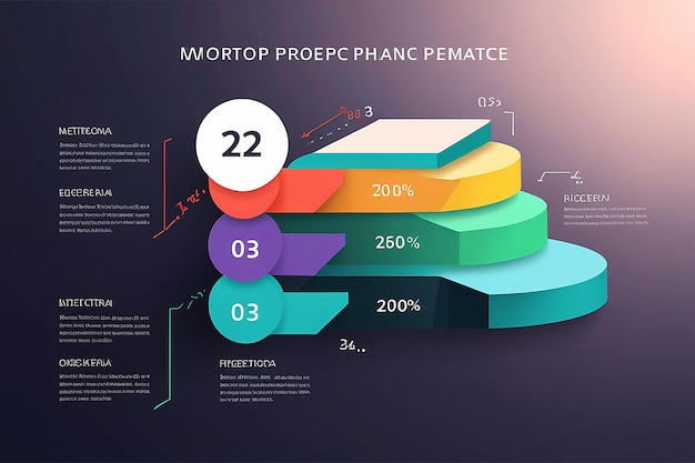 Photo infographic presentation and chart steps or processes options number workflow template