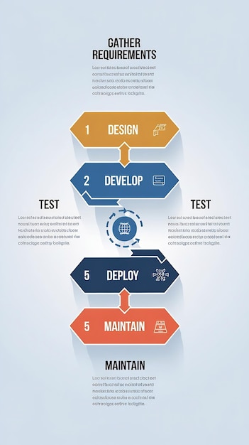 Infographic template with 6 steps workflow process chart