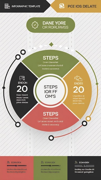 Infographic template with three steps or options circle diagram