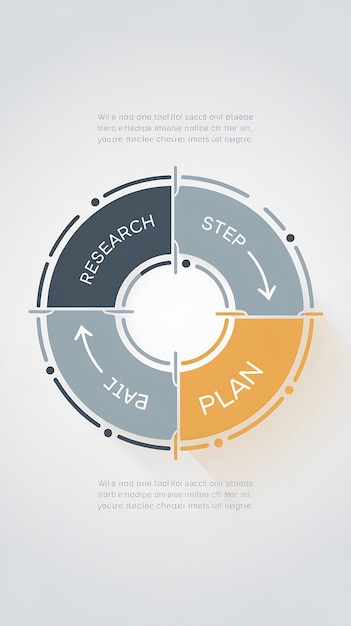 Infographic template with two steps or options circle diagram