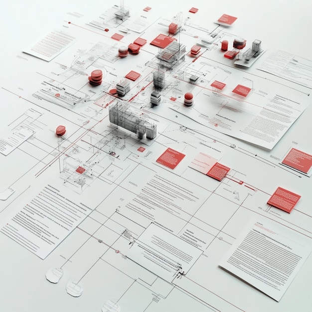 Photo information architecture diagram for a complex website or app