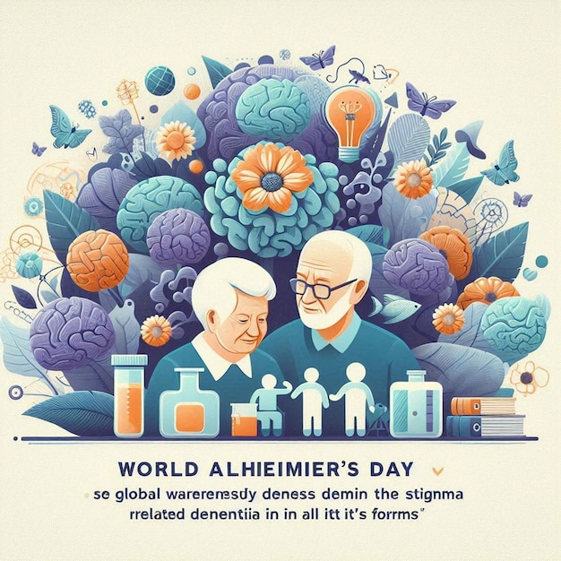 Informative poster of Alzheimers disease