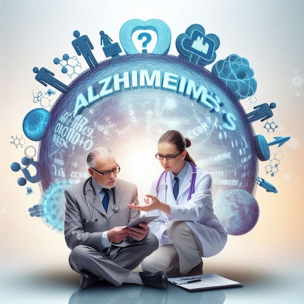 Informative poster of Alzheimers disease