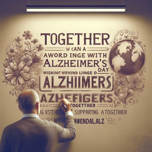 Informative poster of Alzheimers disease