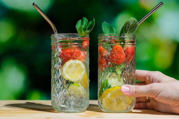 Infused water healthy refreshing summer drinks