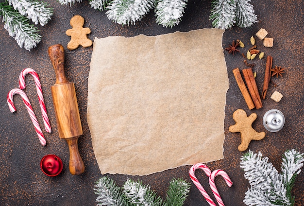 Photo ingredients for baking christmas cookies