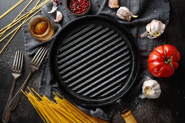 Ingredients for cooking italian kitchen