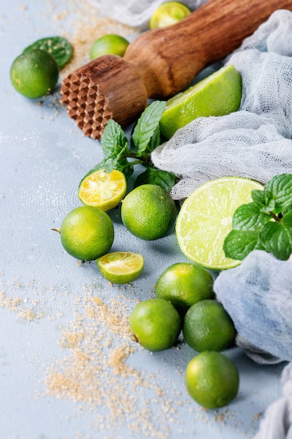 Ingredients for mojito