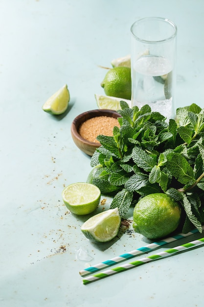 Ingredients for mojito