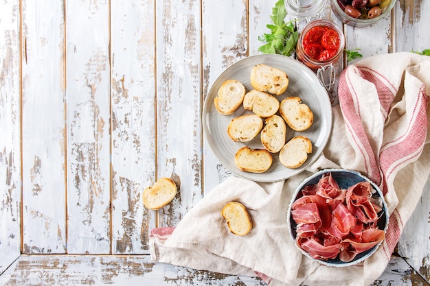 Ingredients for tapas