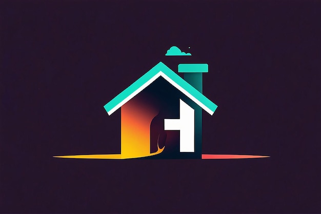 Initial Letter H Home House Logo Design Vector Illustration of H Letter Home Shaped for Company