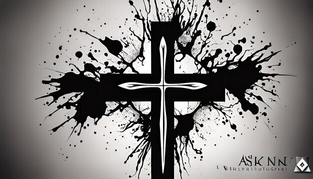 Photo ink ash wednesday cross