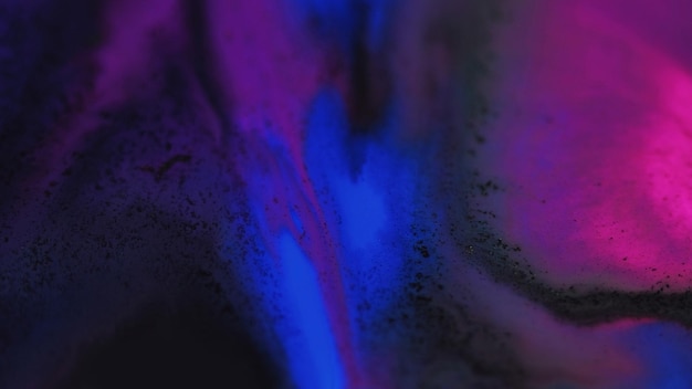 Ink blend paint water mix neon blue purple black