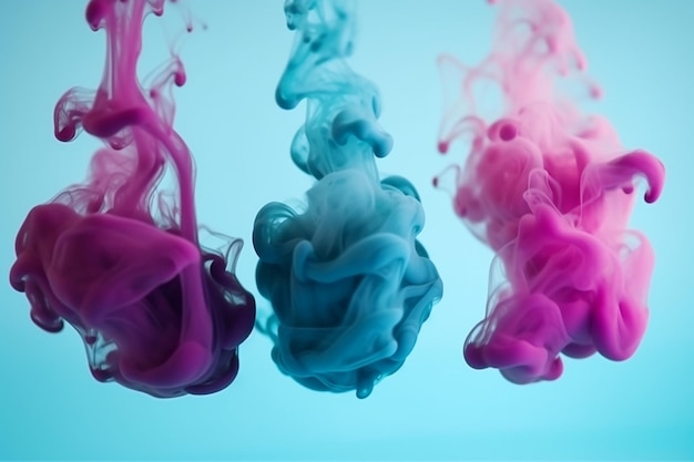 Ink Drop in Water Background Ai generative