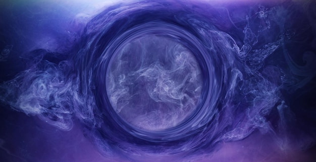 Photo ink water burst fantasy cloud purple paint flow