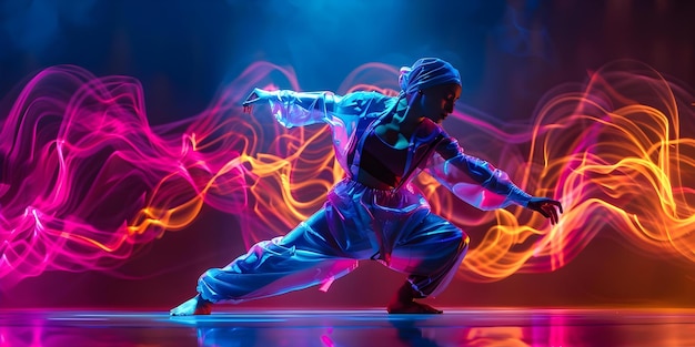 Innovative blend of art and technology in a cryptothemed dance performance Concept Cryptocurrency Dance Performance Art Technology Innovative Blend