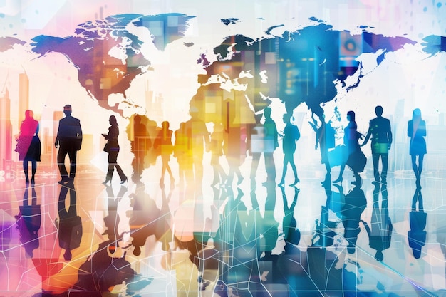 Innovative concept of a diverse global business network for international commerce and connectivity