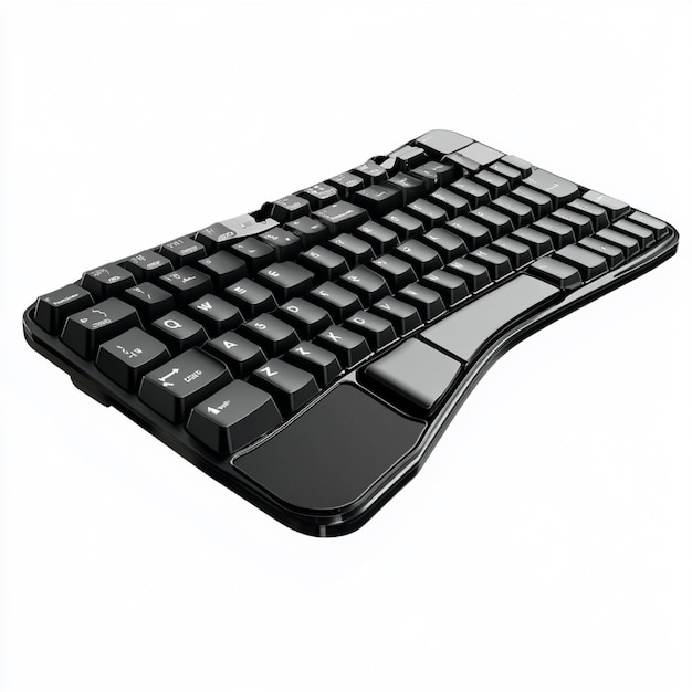 Photo innovative ergonomic keyboard with a sleek modern design and advanced features