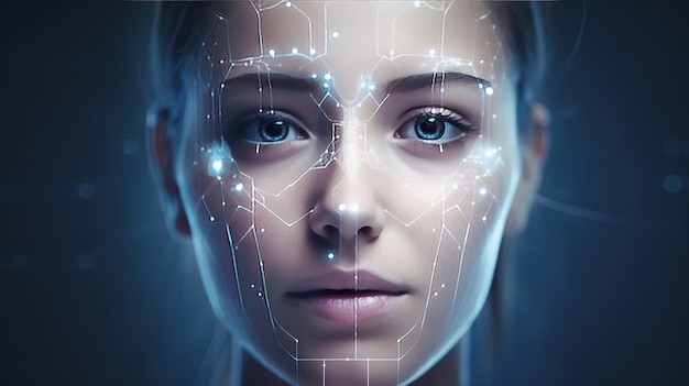 Innovative face plastic medicine technology medical concept Generative AI