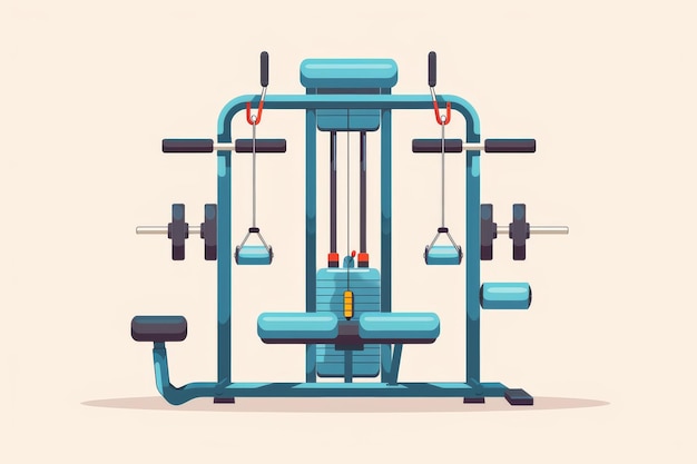 Innovative gym machine with a modern design featuring multiple workout stations for a versatile fi