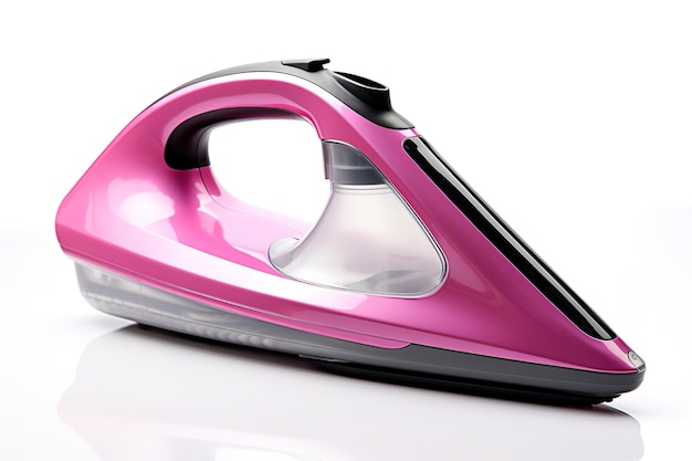 Photo innovative handheld steam cleaner for efficient home cleaning tasks in bright pink color on white or png transparent background