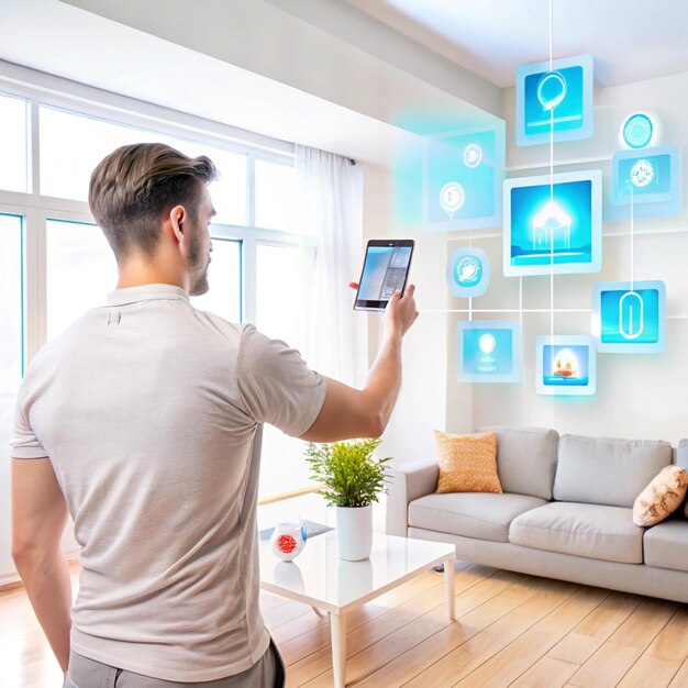 Photo innovative living technology and smart homes