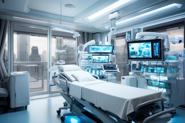 Innovative Technology In A Modern Hospital Operating Room Generative AI