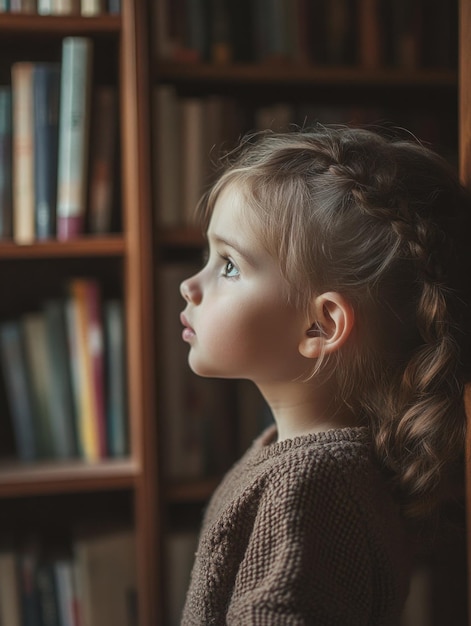 Inquisitive Little One in Library