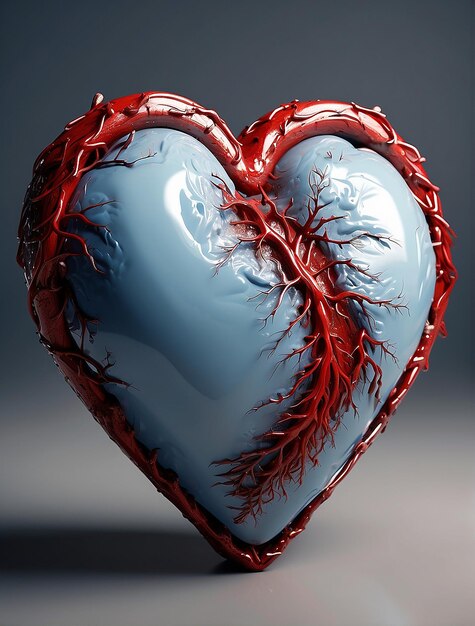 Insanely detailed masterpiece best quality ultra high res High contrast illustration of a heart