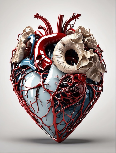 Insanely detailed masterpiece best quality ultra high res High contrast illustration of a heart