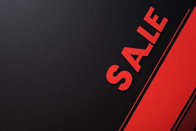 The inscription 3d SALE on redblack background Poster for mailings sale advertising and banner