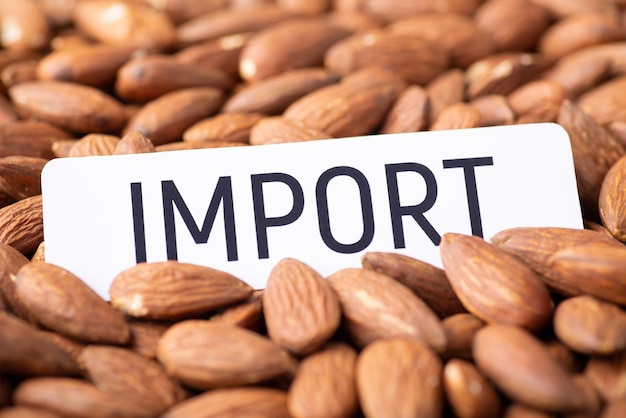 Inscription Import on almond