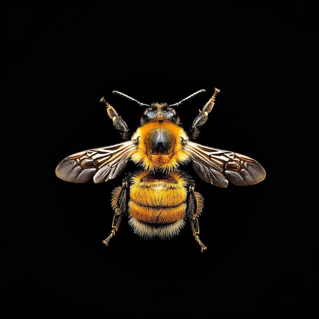 insect bee honey nature animal yellow isolated background