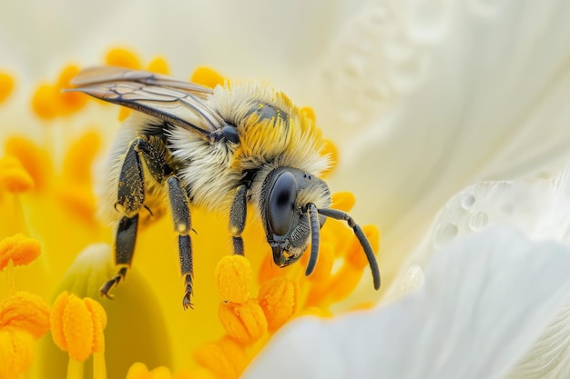 insect bee honey nature animal yellow isolated background