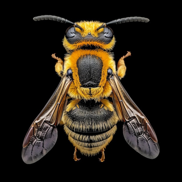 insect bee honey nature animal yellow isolated background