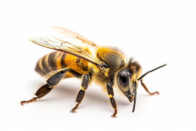 insect bee honey nature animal yellow isolated background