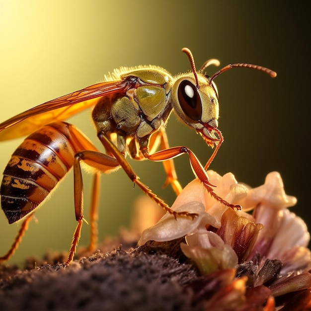 insect isolated macro animal bug white nature wasp fly closeup