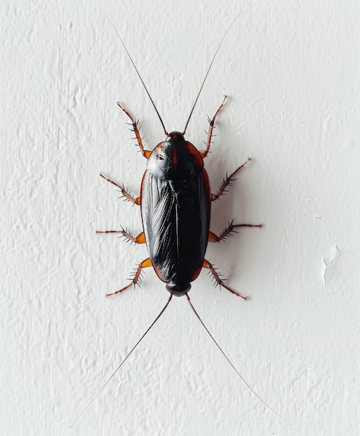 Photo insect isolated on white wall cockroach