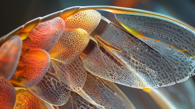 Photo insect wing microstructure revealed in stunning 3d detail