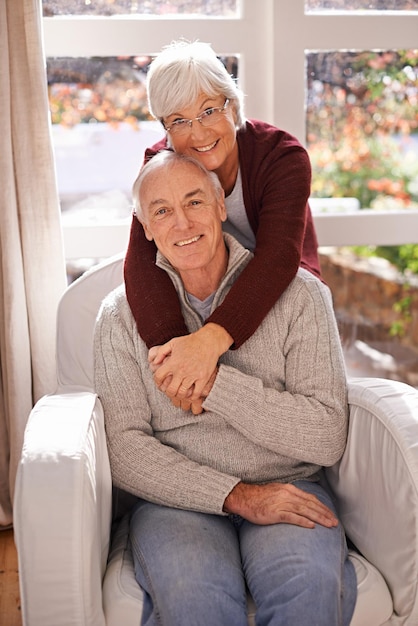 An inseparable pair A portrait of a happy mature couple spending time together at home